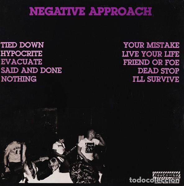 Discos de vinilo: Negative Approach &lrm;&ndash; Tied Down - LP - Original (Touch And Go 2003) - Incluye Insert - Foto 2