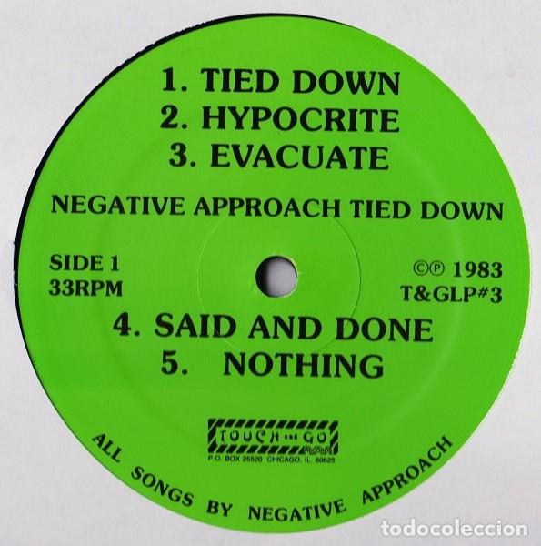 Discos de vinilo: Negative Approach &lrm;&ndash; Tied Down - LP - Original (Touch And Go 2003) - Incluye Insert - Foto 3