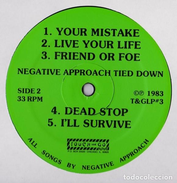 Discos de vinilo: Negative Approach &lrm;&ndash; Tied Down - LP - Original (Touch And Go 2003) - Incluye Insert - Foto 4