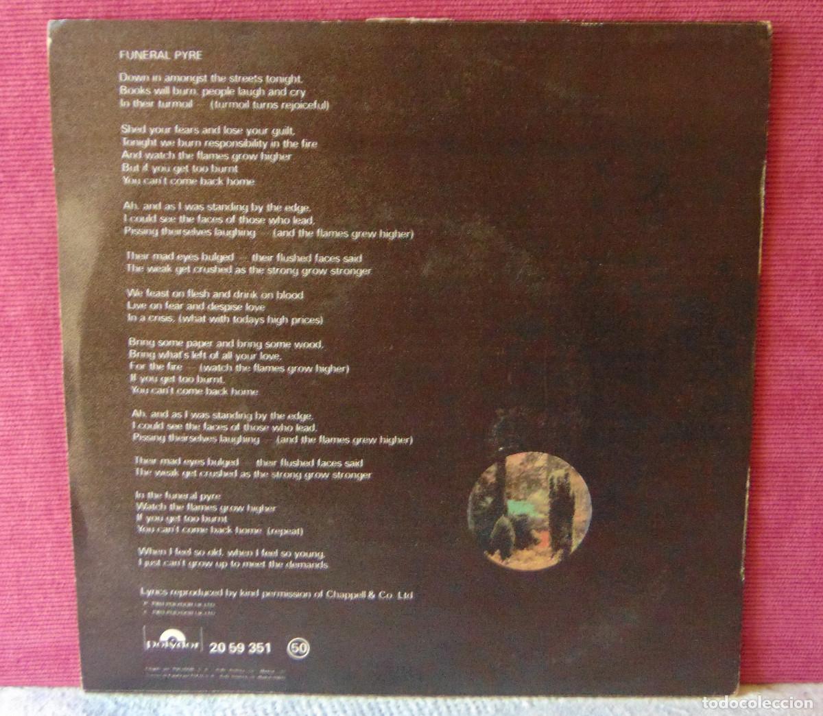 Discos de vinilo: THE JAM &lrm;&ndash; Funeral Pyre - SINGLE ESPA&Ntilde;OL 1981 - Foto 2