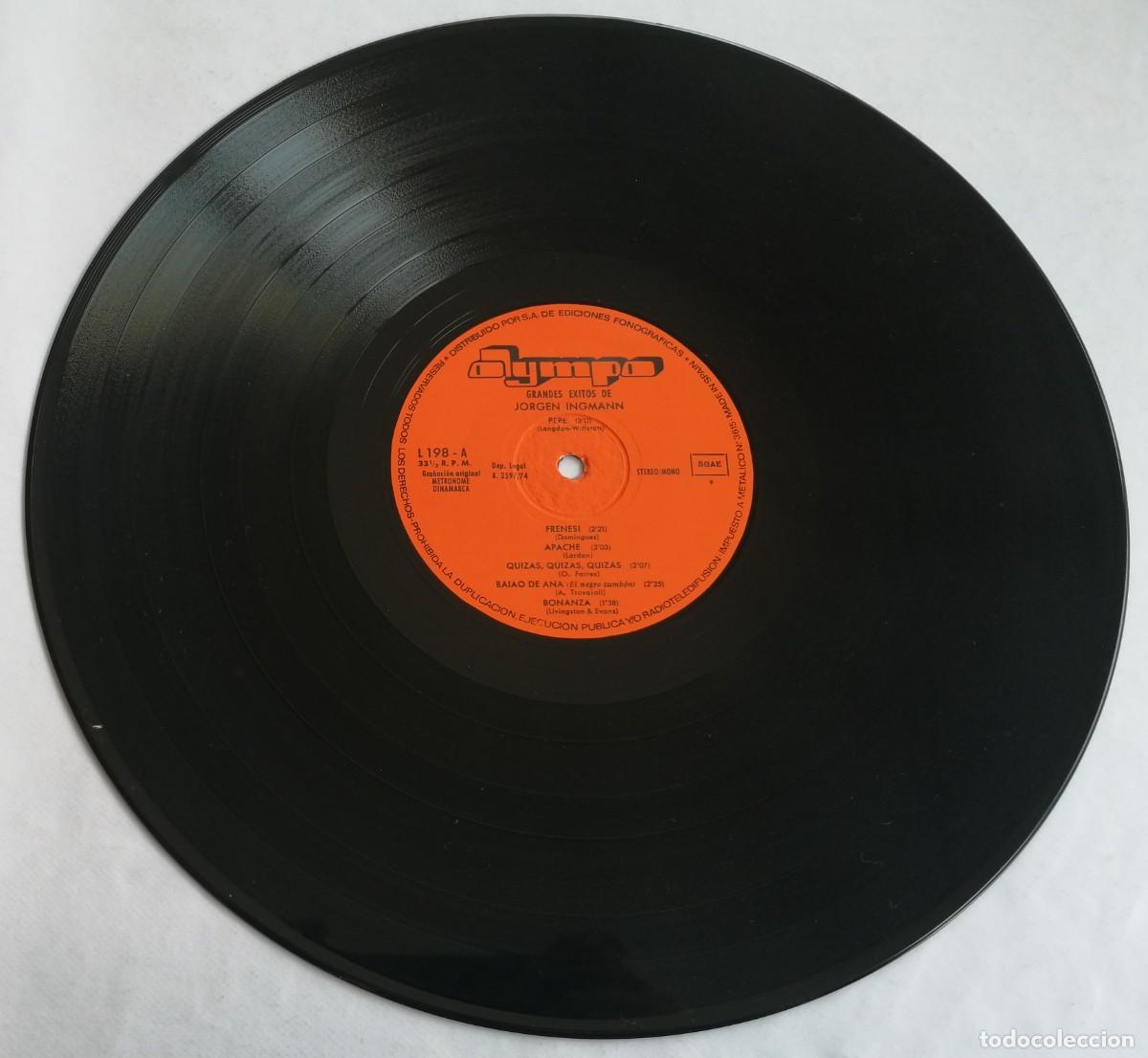 Discos de vinilo: J&ouml;rgen Ingmann, Grandes Exitos. Olympo L-198 - Foto 4