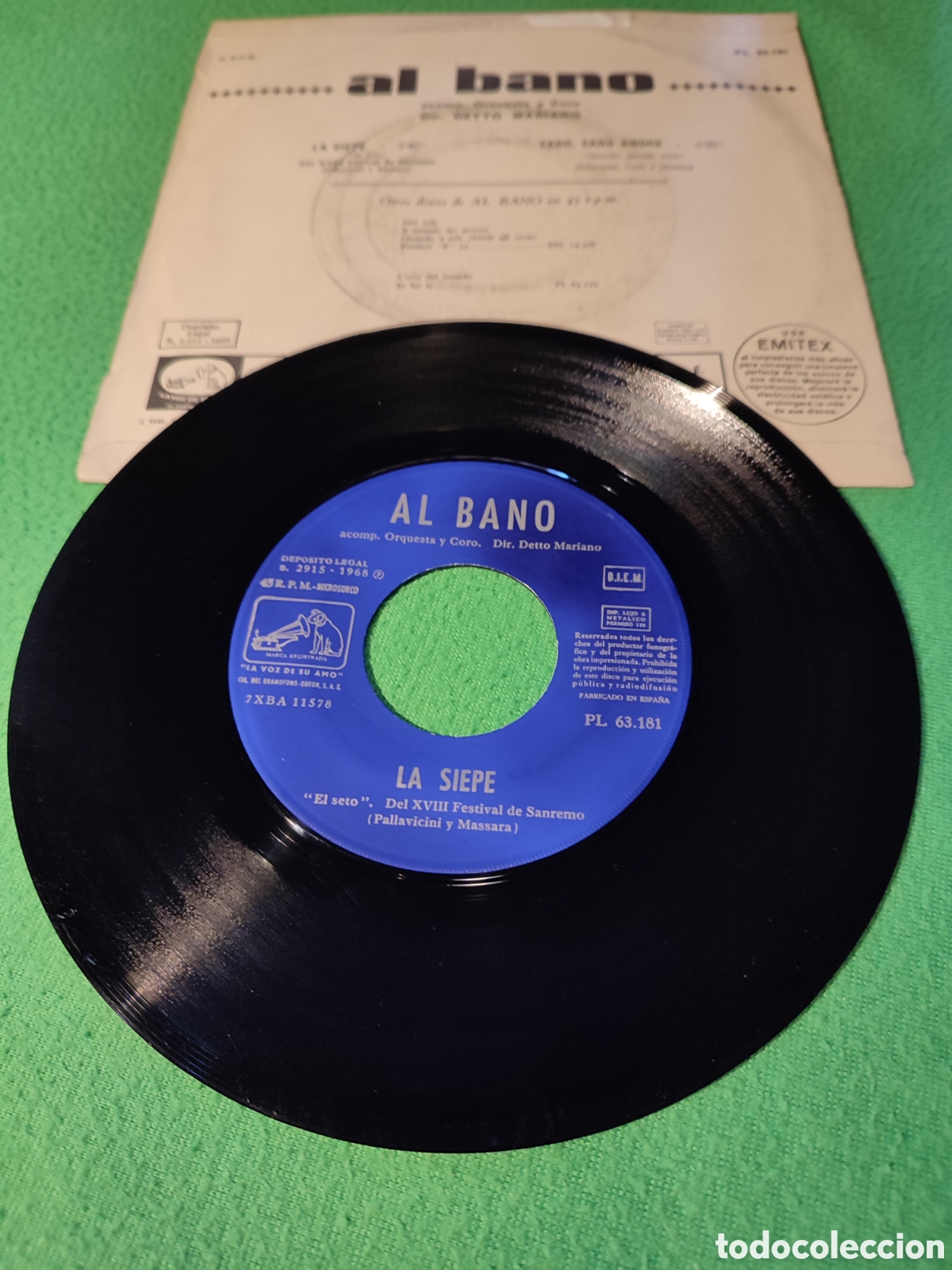 Discos de vinilo: Al Bano - La siepe single Espa&ntilde;ola - Foto 2
