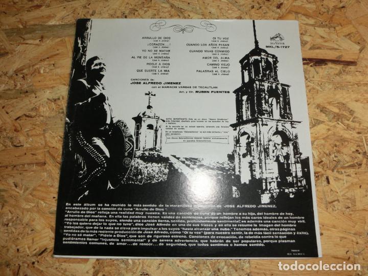 Discos de vinilo: JOSE ALFREDO JIMENEZ - Arrullo de Dios - Foto 2