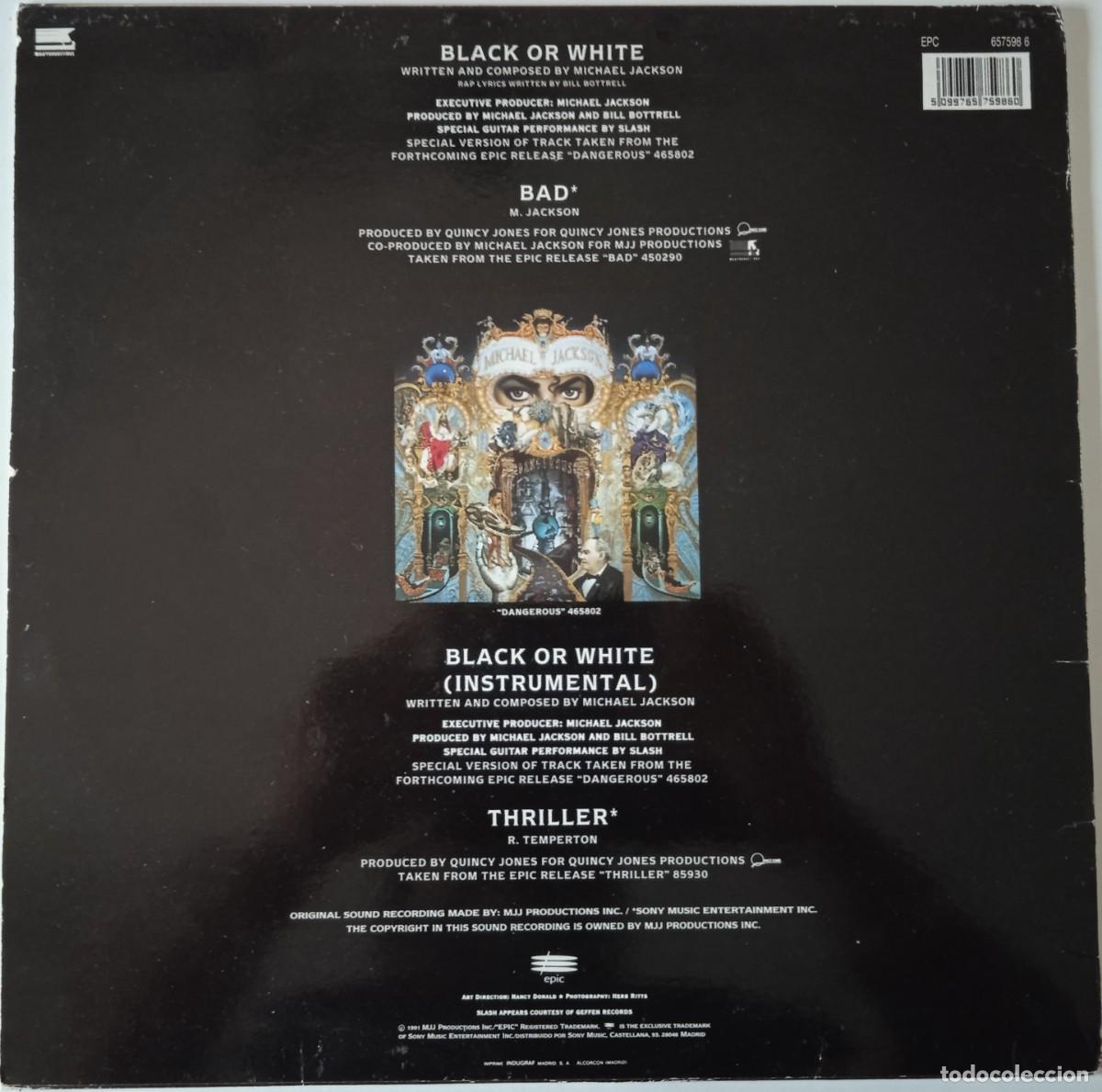 Discos de vinilo: Michael Jackson...Black Or White. (Epic 1991 ) Spain. Synth-pop, Disco. - Foto 2