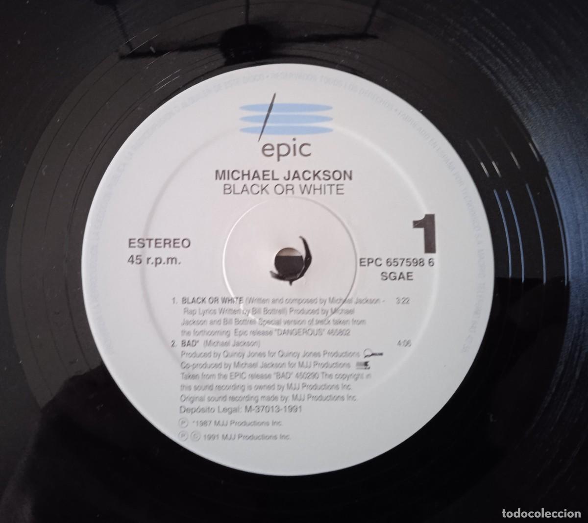 Discos de vinilo: Michael Jackson...Black Or White. (Epic 1991 ) Spain. Synth-pop, Disco. - Foto 4