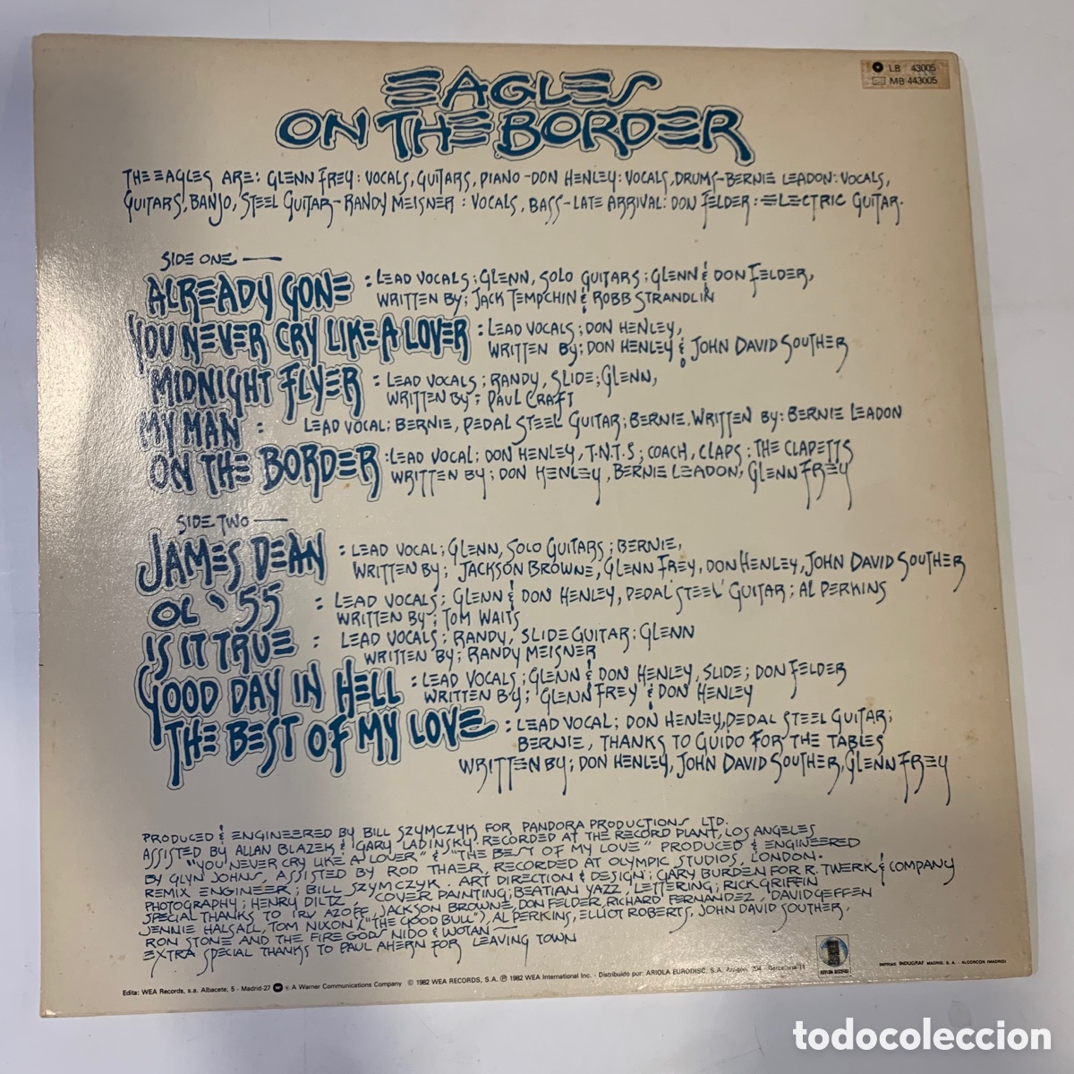 Discos de vinilo: Lp eagles on the border edicion espa&ntilde;ola - Foto 2