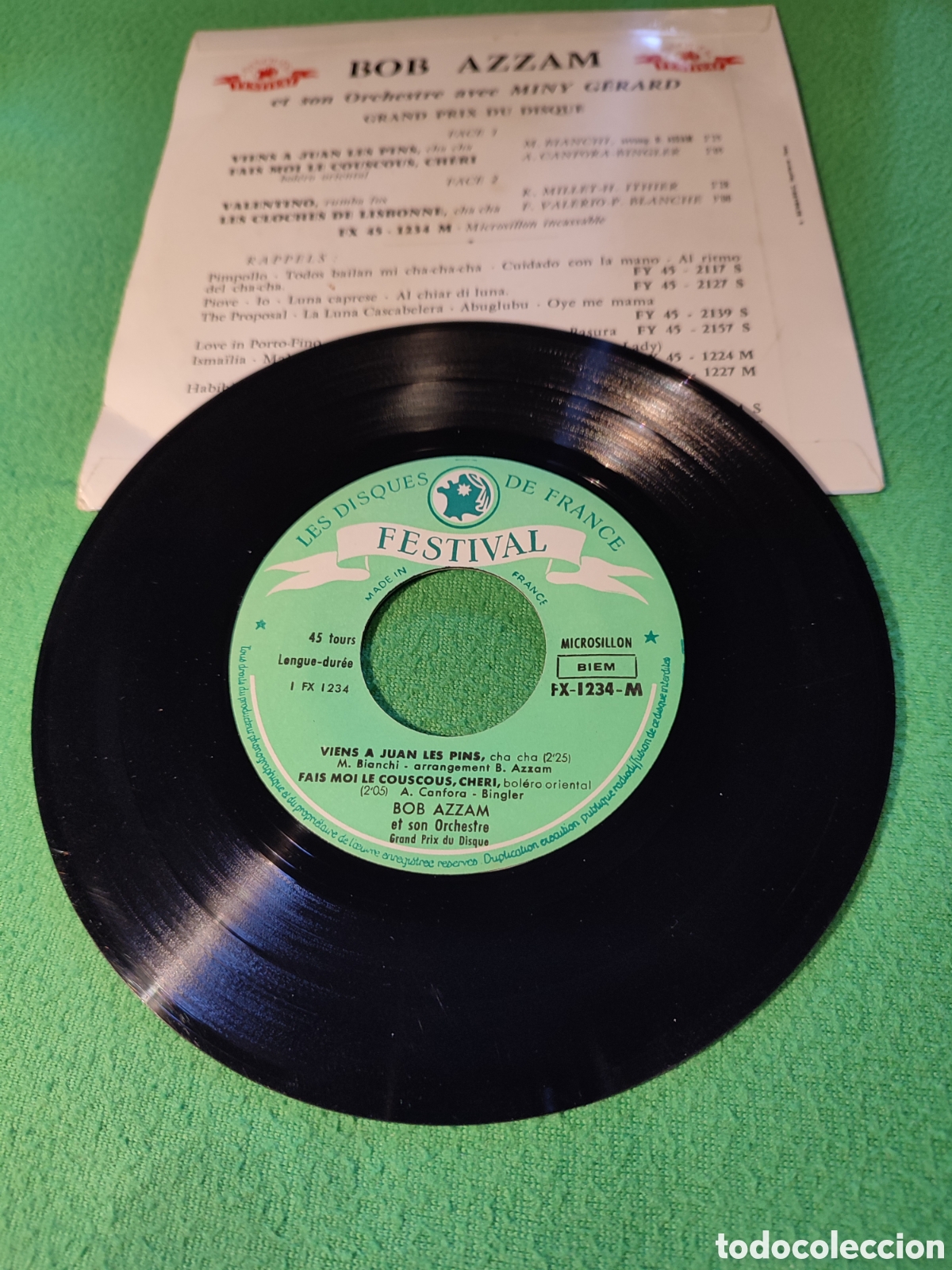 Discos de vinilo: Bob Azzam - Fais moi le Couscous cheri + 3 - Foto 2