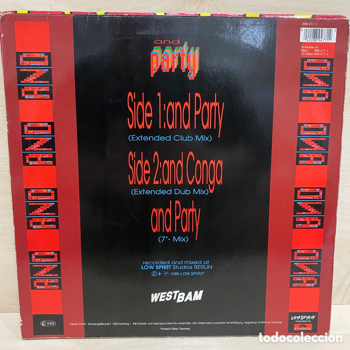 Discos de vinilo: WestBam - And Party (12&rdquo;, Maxi) - Foto 3