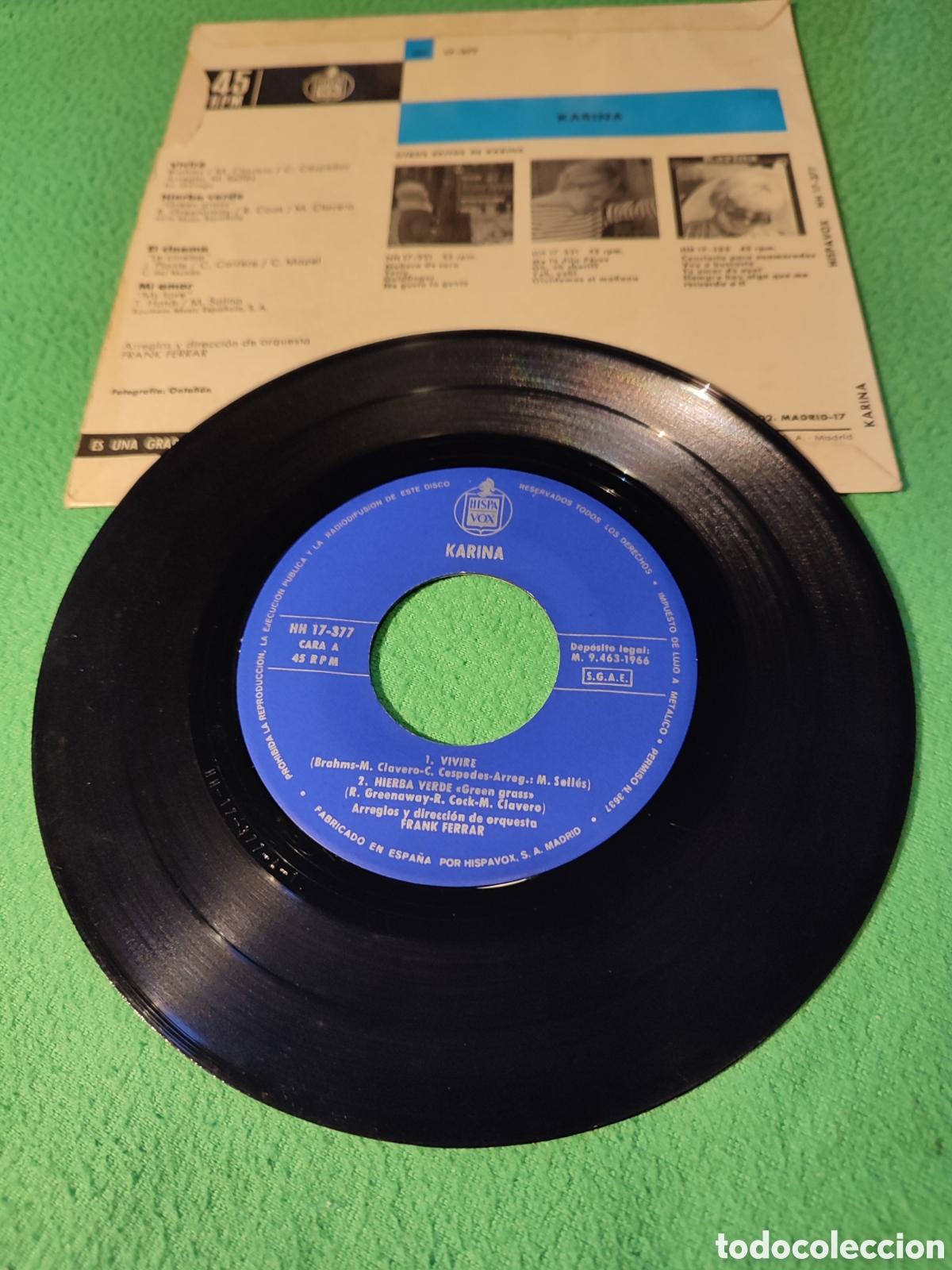 Discos de vinilo: Karina - Vivir&eacute;+ 3 - Foto 2