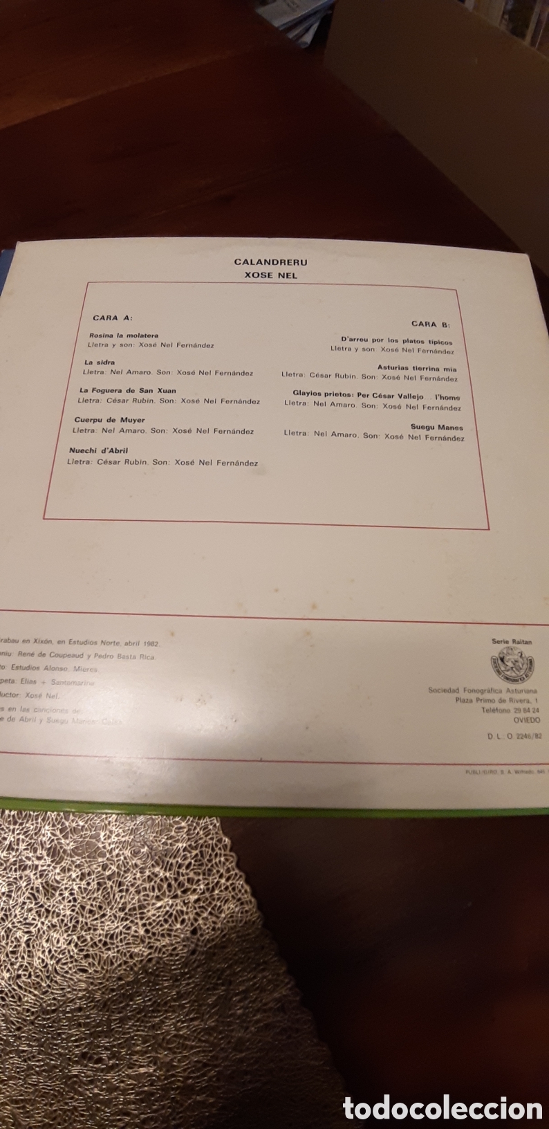 Discos de vinilo: Calandreru. Xose nel - Foto 2