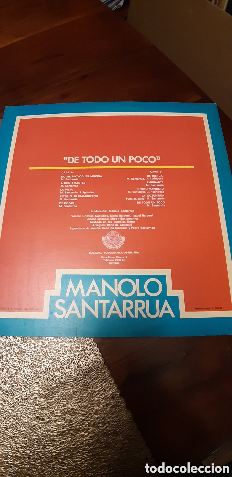 Discos de vinilo: De todo un poco. Manolo Santarrua - Foto 2