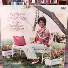 Discos de vinilo: MARIAN ANDERSON (SCHUBERT AND BRAHMS LIEDER) PIANISTA FTANZ RUPP) LP RCA 1978