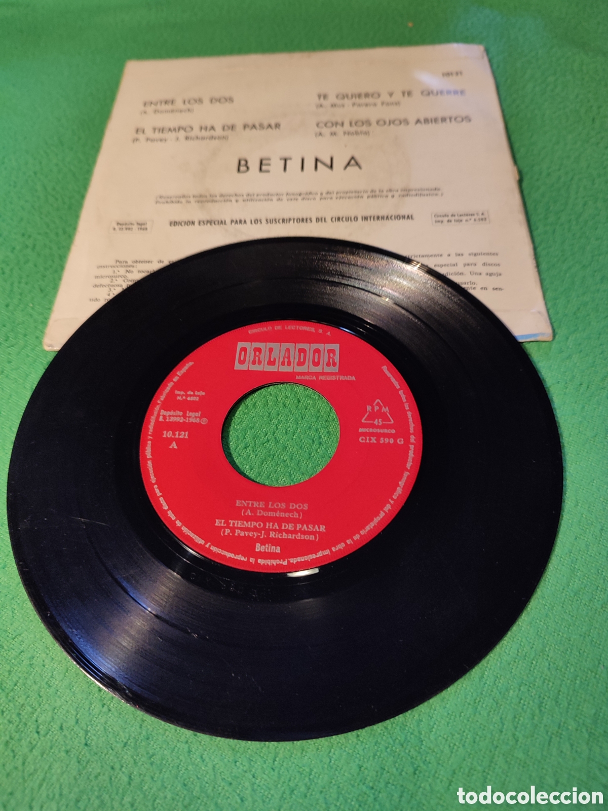 Discos de vinilo: Betina - Entre los dos+ 3 - Foto 2