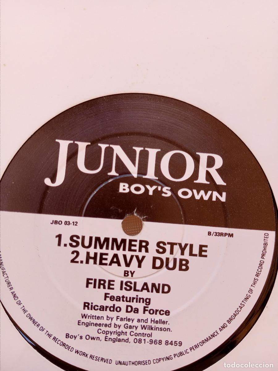 Discos de vinilo: FIRE ISLAND RICARDO DA FORCE / SUMMER STYLE MAXI 12 - Foto 3