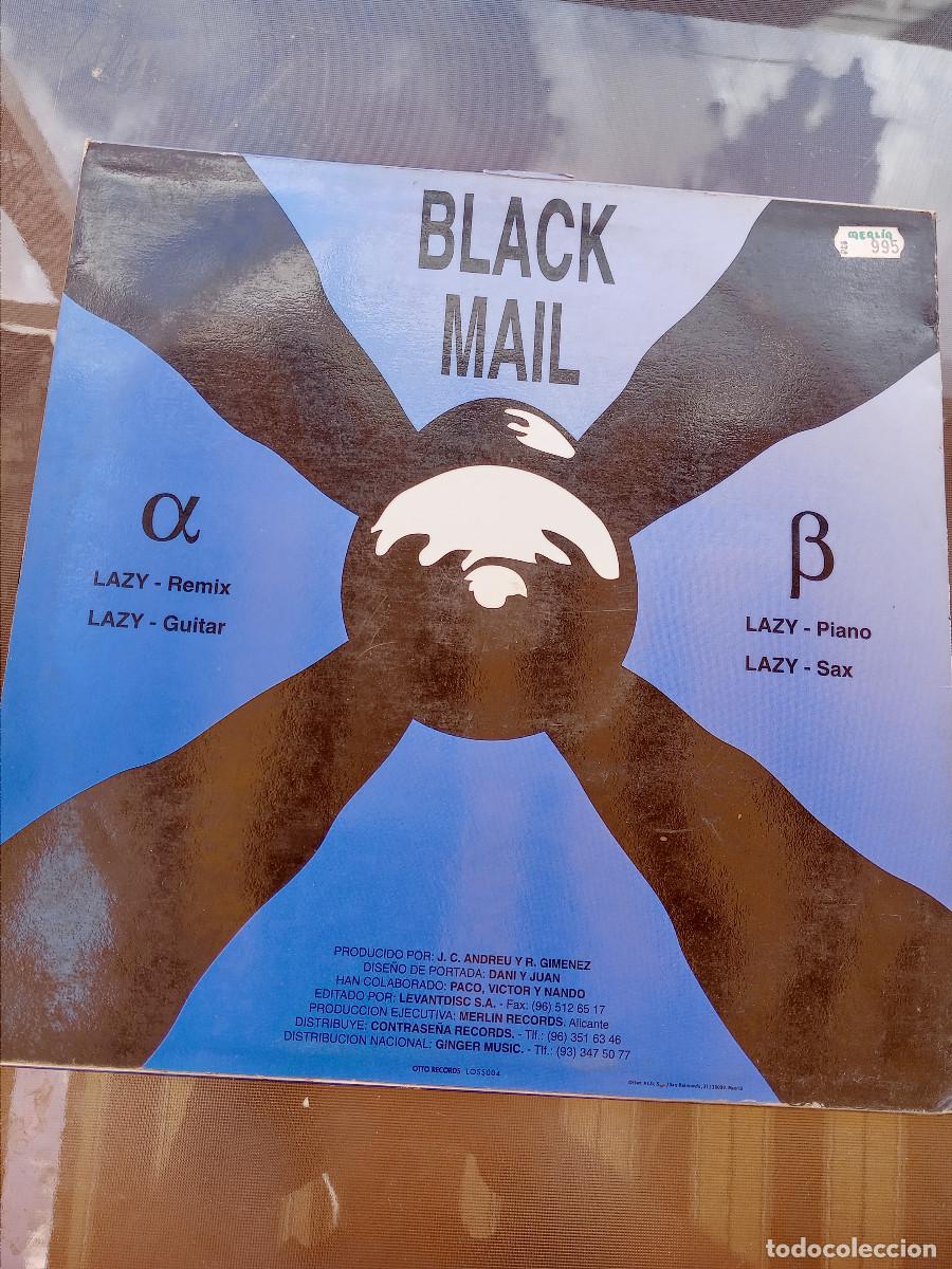 Discos de vinilo: BLACK MAIL / LAZY MAXI 12 - Foto 2