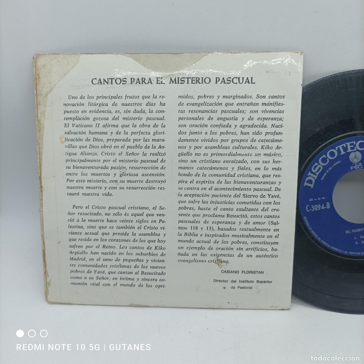 Discos de vinilo: CANTOS PARA EL MISTERIO PASCUAL - Foto 2