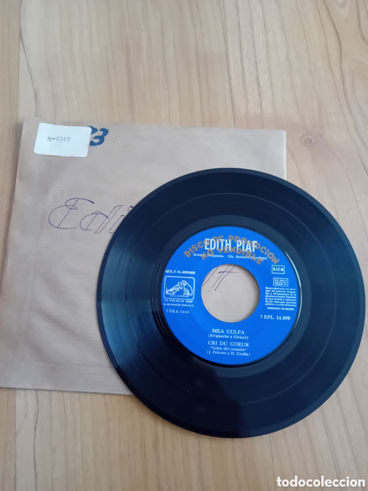 Discos de vinilo: EDITH PIAF. ME CULPA. LES CROIX - Foto 2
