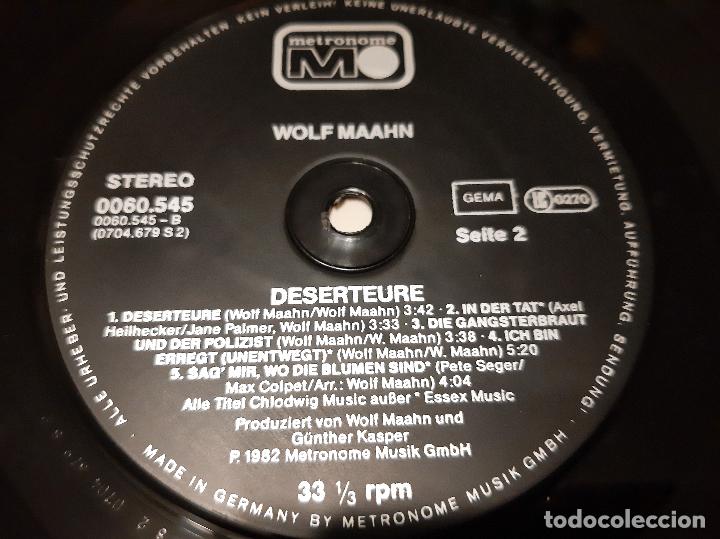 Discos de vinilo: WOLF MAAHN -DESERTEURE- (1982) LP DISCO VINILO - Foto 3