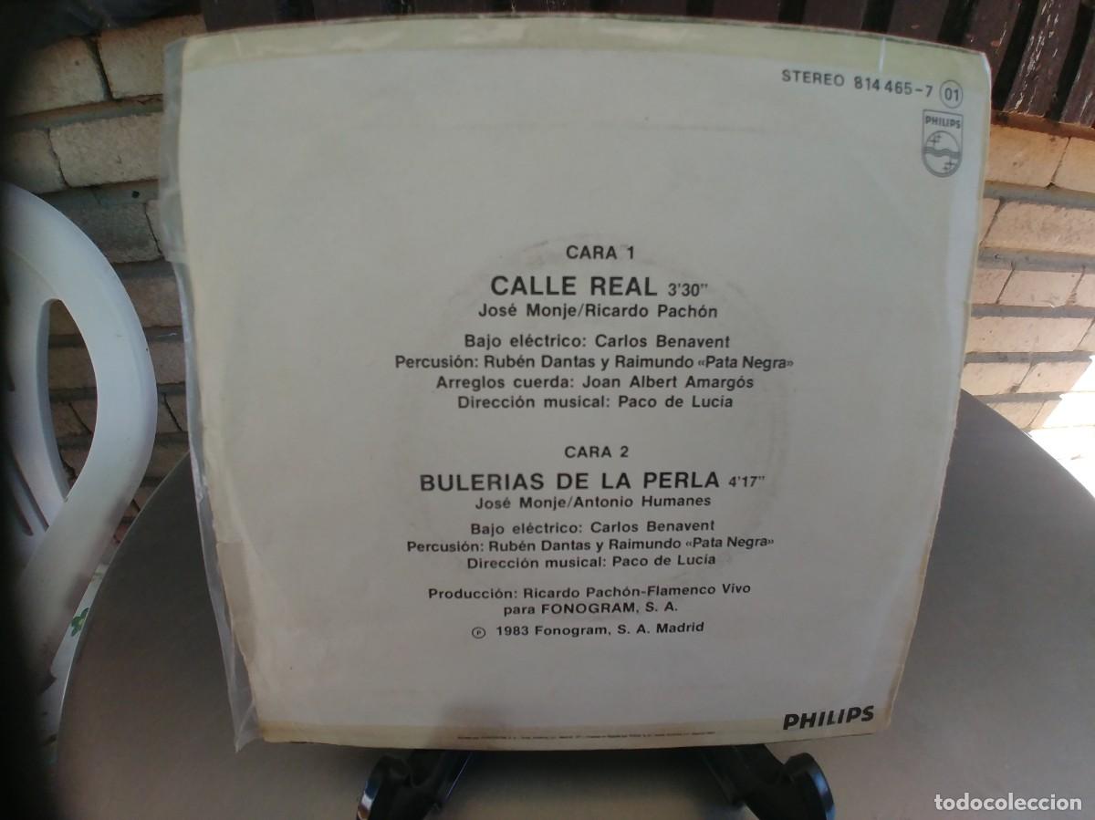 Discos de vinilo: CAMARON-SINGLE CALLE REAL - Foto 2
