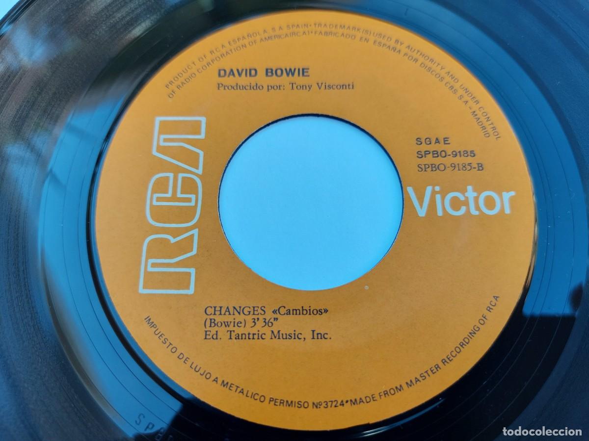 Discos de vinilo: DAVID BOWIE - 45 Spain - EX * KNOCK ON WOOD / CHANGES - Foto 4