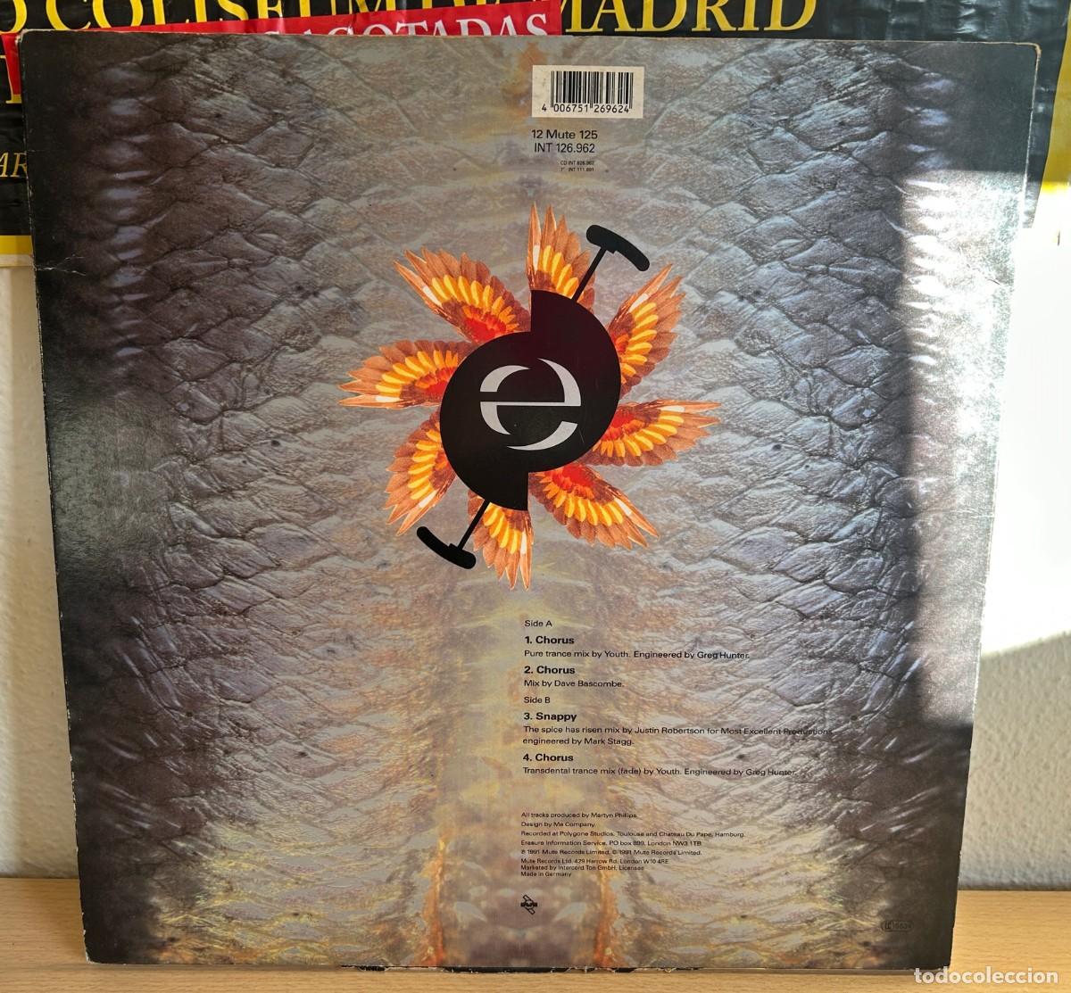 Discos de vinilo: Erasure &lrm;&ndash; Chorus. Estado. Vg / Good +. 1991 - Foto 2