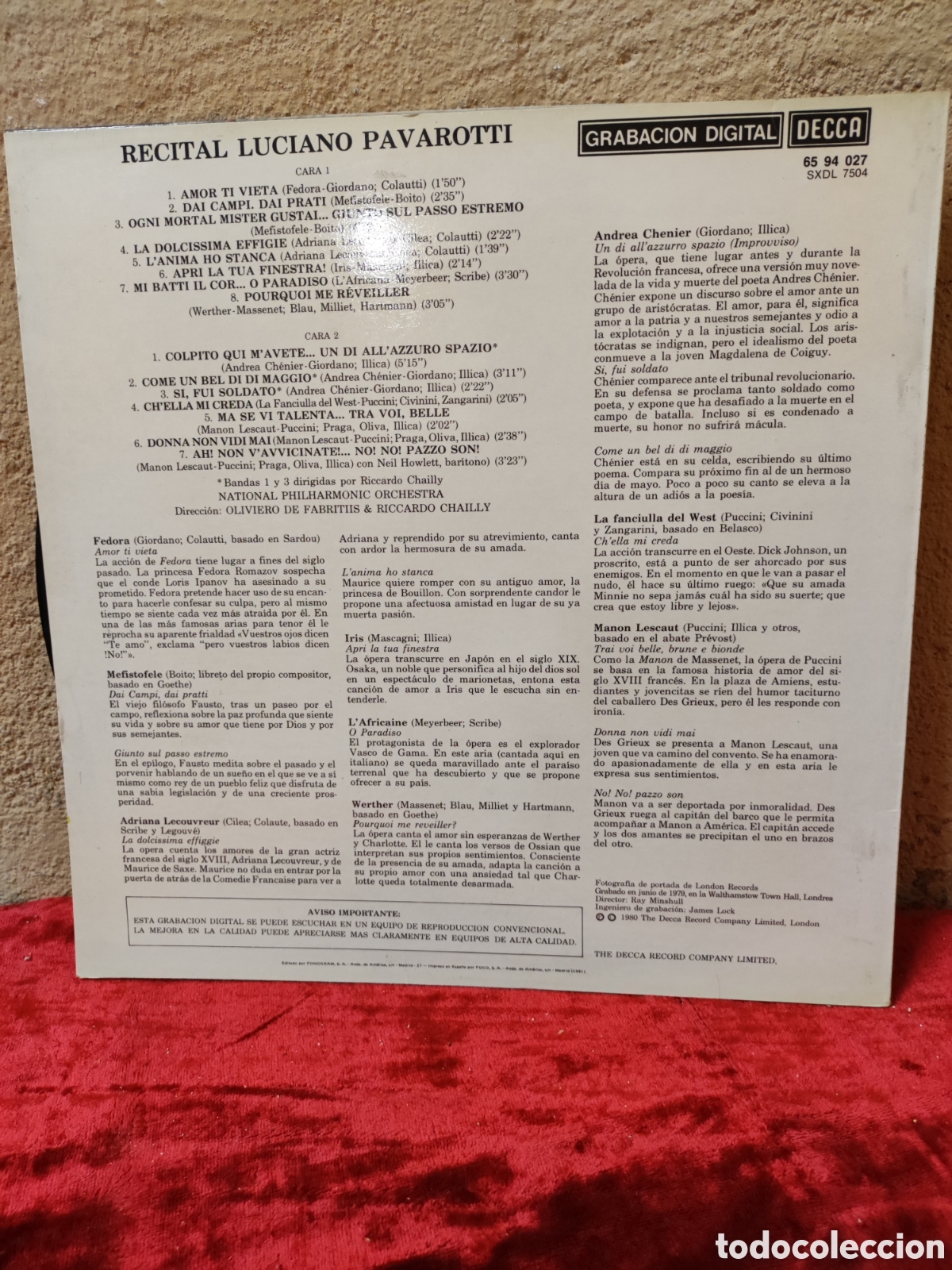Discos de vinilo: Pavarotti - Foto 2