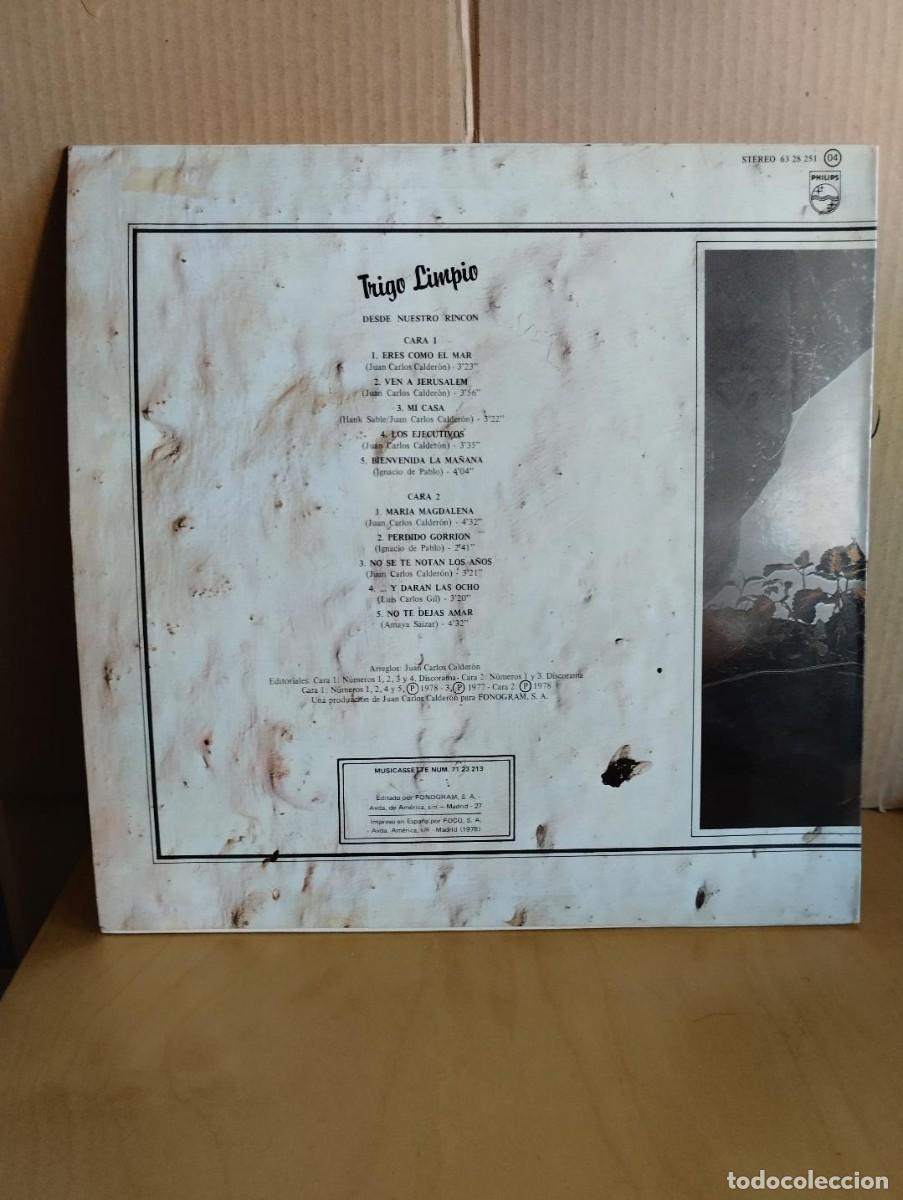 Discos de vinilo: TRIGO LIMPIO ---- TRIGO LIMPIO - Foto 2