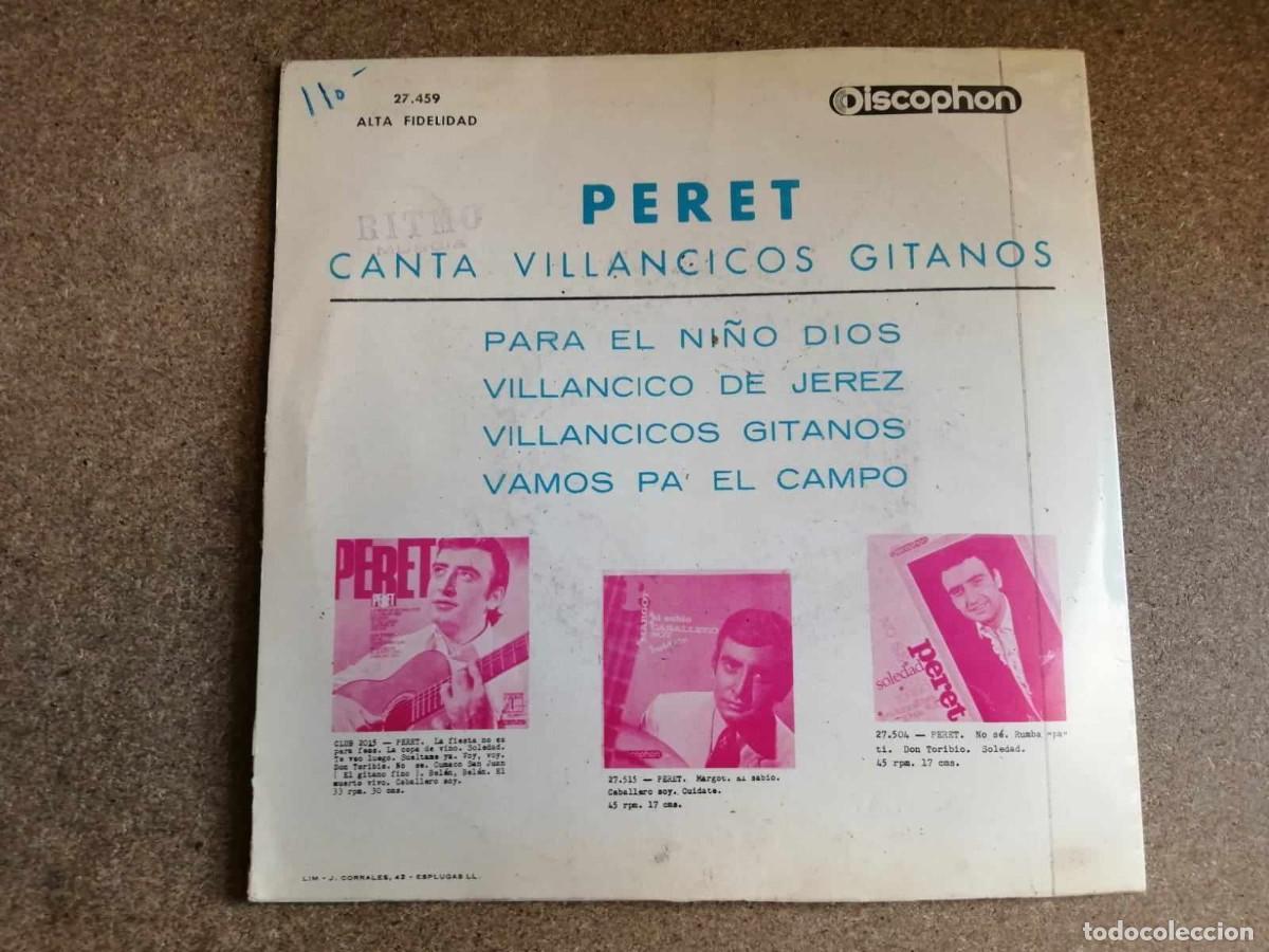 Discos de vinilo: DISCO SINGLE. PERET CANTA VILLANCICOS GITANOS - Foto 2