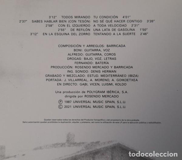 Discos de vinilo: Barricada - No S&eacute; Qu&eacute; Hacer Contigo - Foto 3