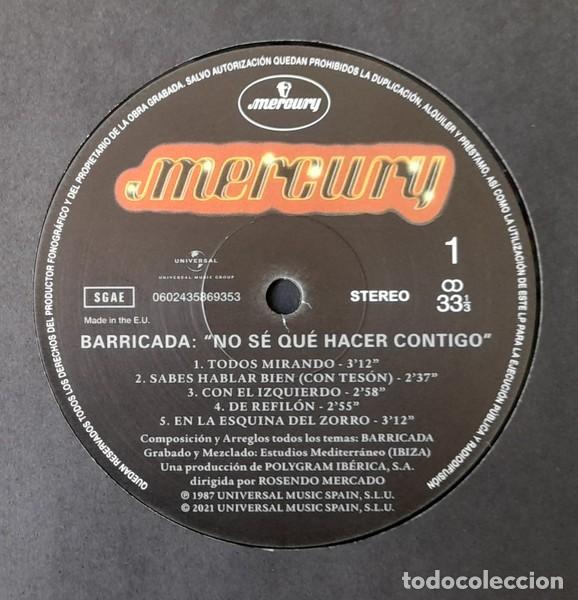 Discos de vinilo: Barricada - No S&eacute; Qu&eacute; Hacer Contigo - Foto 6