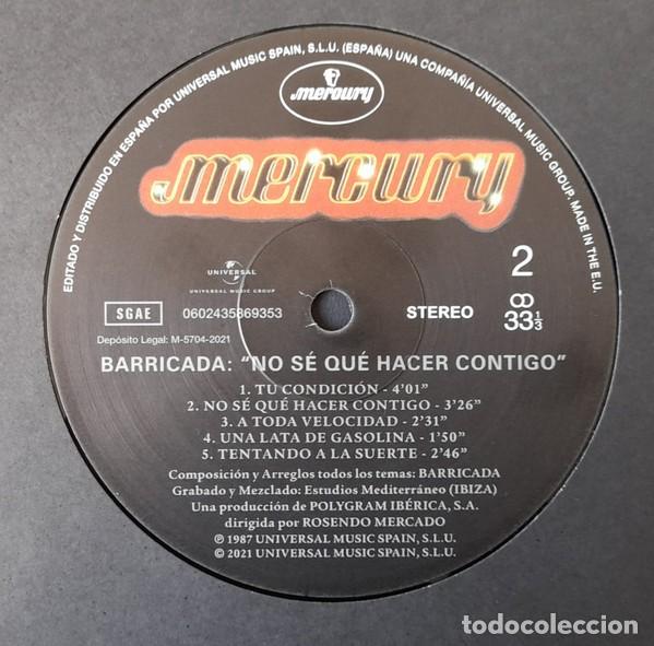Discos de vinilo: Barricada - No S&eacute; Qu&eacute; Hacer Contigo - Foto 7