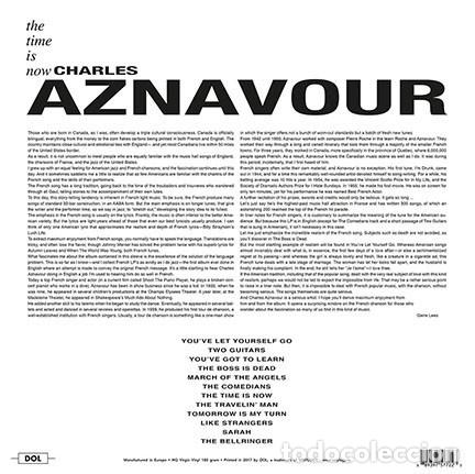 Discos de vinilo: Charles Aznavour - The Time Is Now - Foto 2