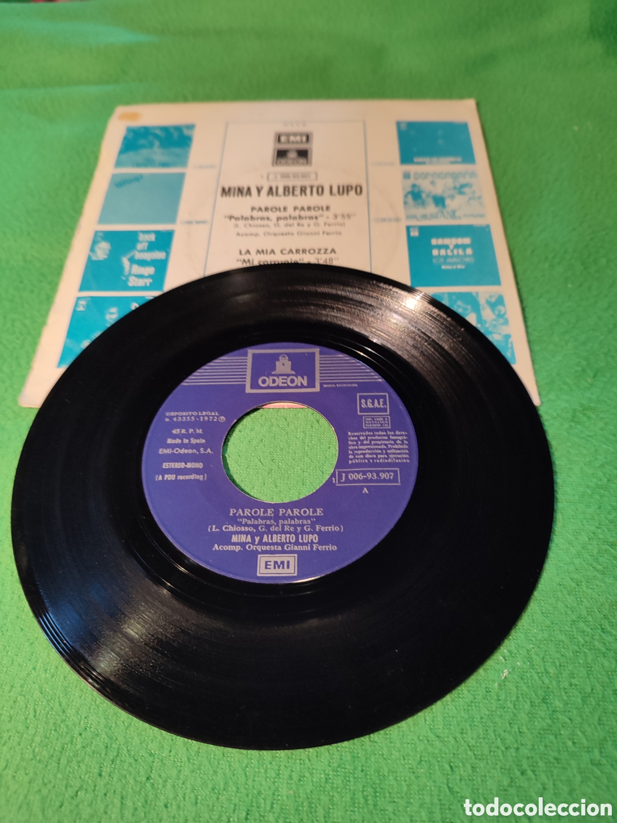 Discos de vinilo: Mina con Enzo Lupo - Parole parole - Foto 2
