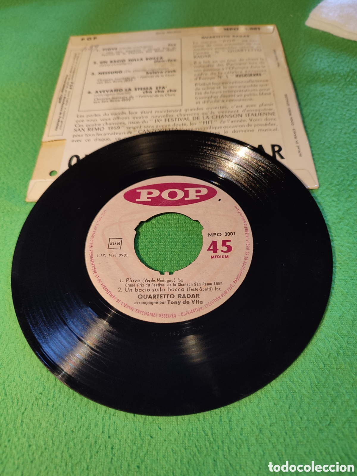Discos de vinilo: Quartetto Radar - Piove + 3 - Foto 2