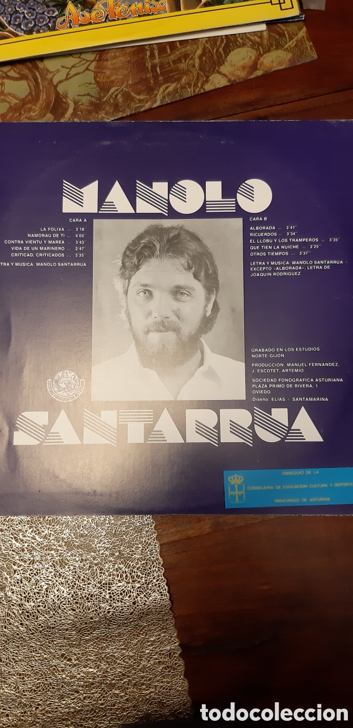 Discos de vinilo: Contra viento y marea. Manolo Santarrua - Foto 2