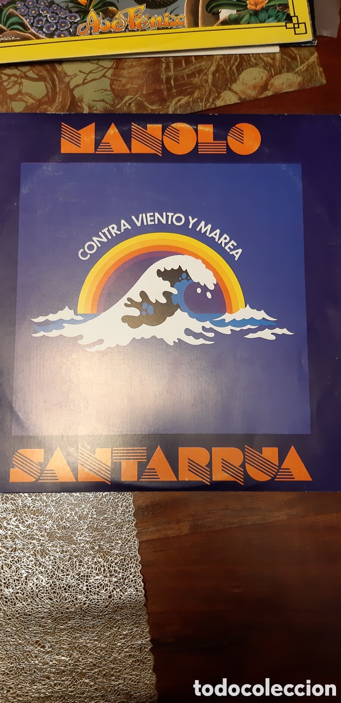 Discos de vinilo: Contra viento y marea. Manolo Santarrua - Foto 1