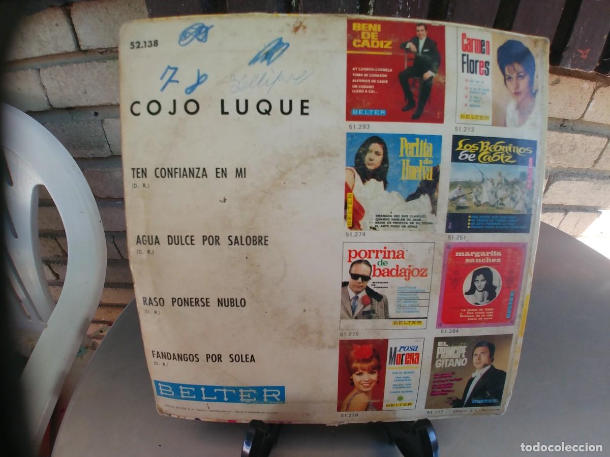 Discos de vinilo: COJO LUQUE-EP TEN CONFIANZA EN MI +3 - Foto 2