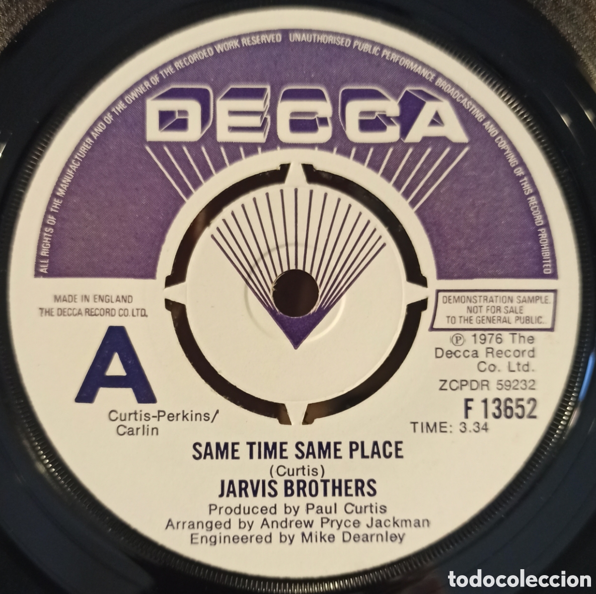 Discos de vinilo: Jarvis Brothers &ndash; Same Time Same Place (Promo) - Foto 1