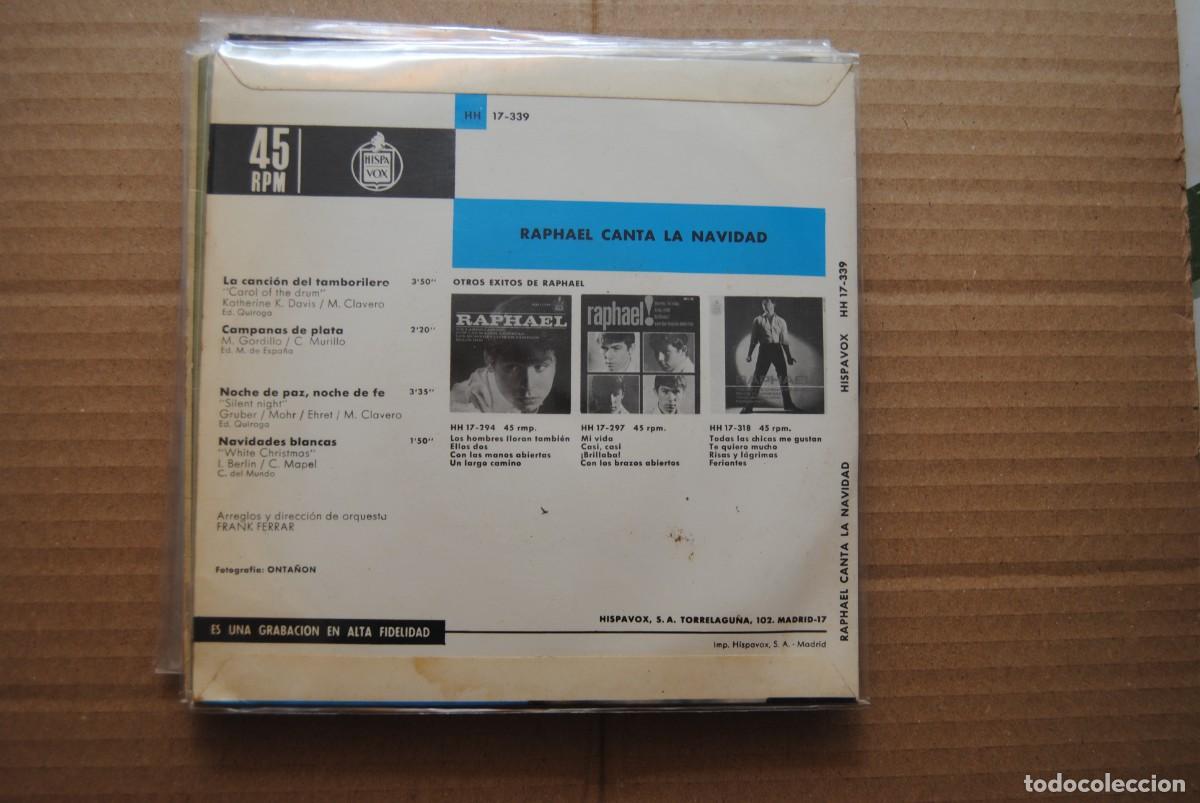 Discos de vinilo: raphael. canta la navidad hispavox 1965. ep perfecto - Foto 2