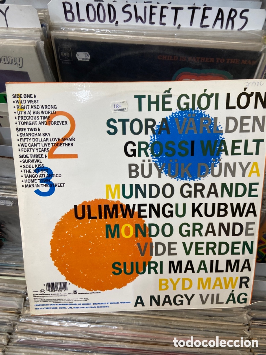 Discos de vinilo: Joe jackson big world 2 lps - Foto 2
