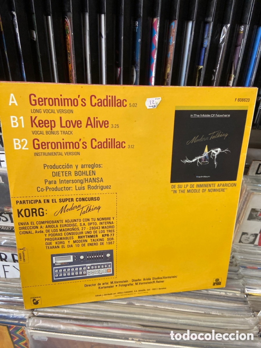 Discos de vinilo: Modern Talking Geronimos cadillac - Foto 2