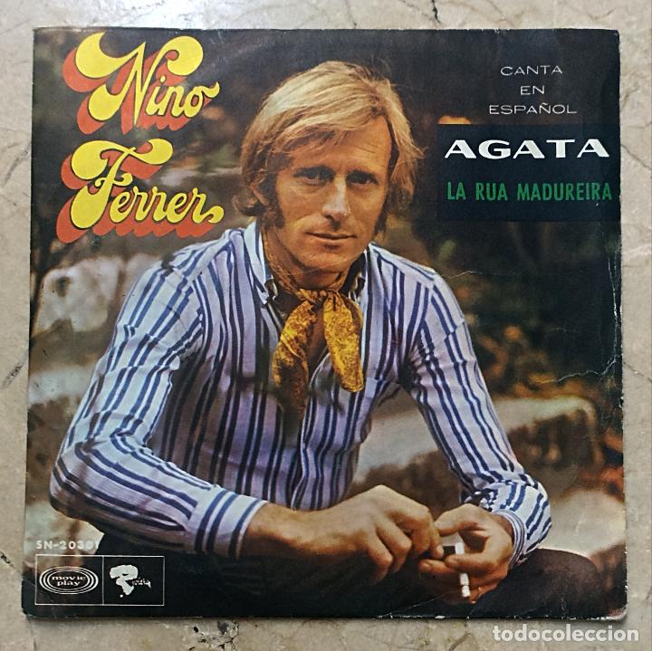 Disques de vinyle: NINO FERRER CANTA EN ESPA&Ntilde;OL - AGATA - MOVIE PLAY 1969