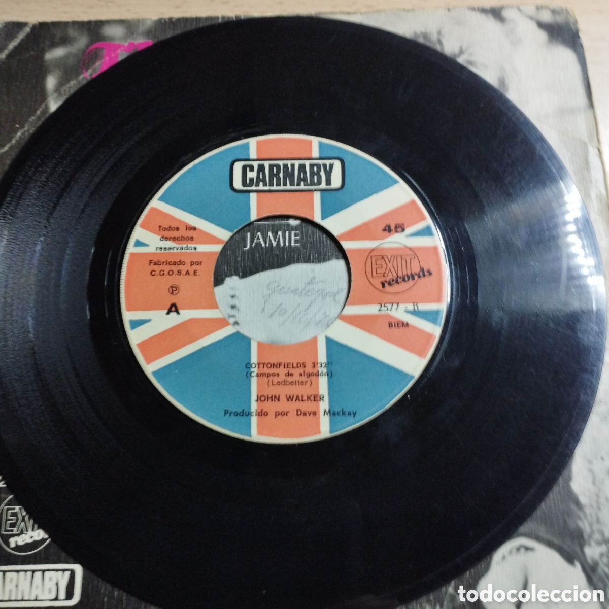 Discos de vinilo: Single 7&rdquo; This is John Walker 1970 Cottonfields + Jamie. - Foto 4