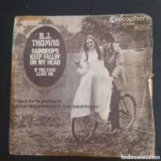 Discos de vinilo: B.J. THOMAS – RAINDROPS KEEP FALLIN' ON MY HEAD. VINILO, 7”, 45 RPM, SINGLE 1970 ESPAÑA