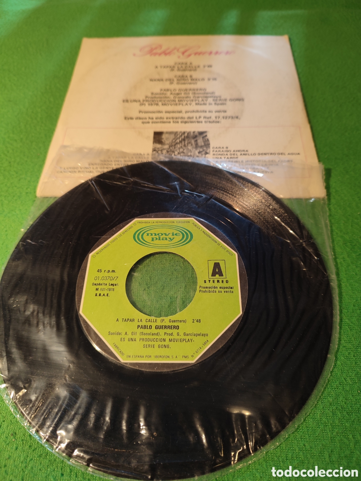 Discos de vinilo: Pablo Guerrero - A tapar la calle - Foto 2