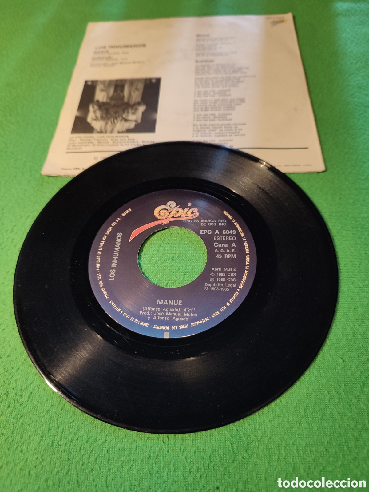 Discos de vinilo: Los Inhumanos - Manue Vinilo Single - Foto 2