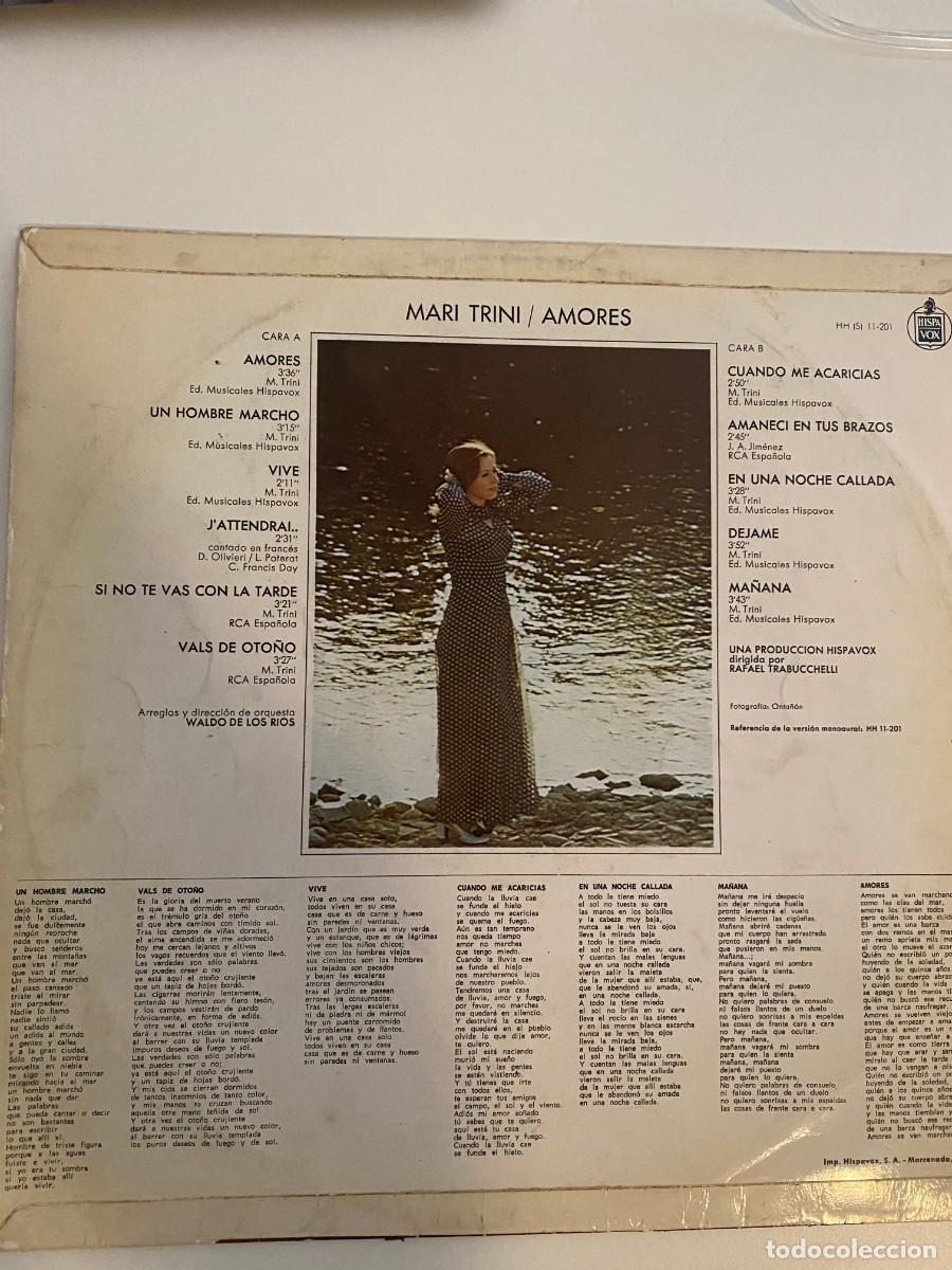 Discos de vinilo: MARI TRINI AMORES VINILO - Foto 2