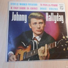 Discos de vinilo: JOHNNY HALLYDAY, EP, C´EST LE MASHED POTATOES + 3, AÑO 1963, PHILIPS 432.857 BE