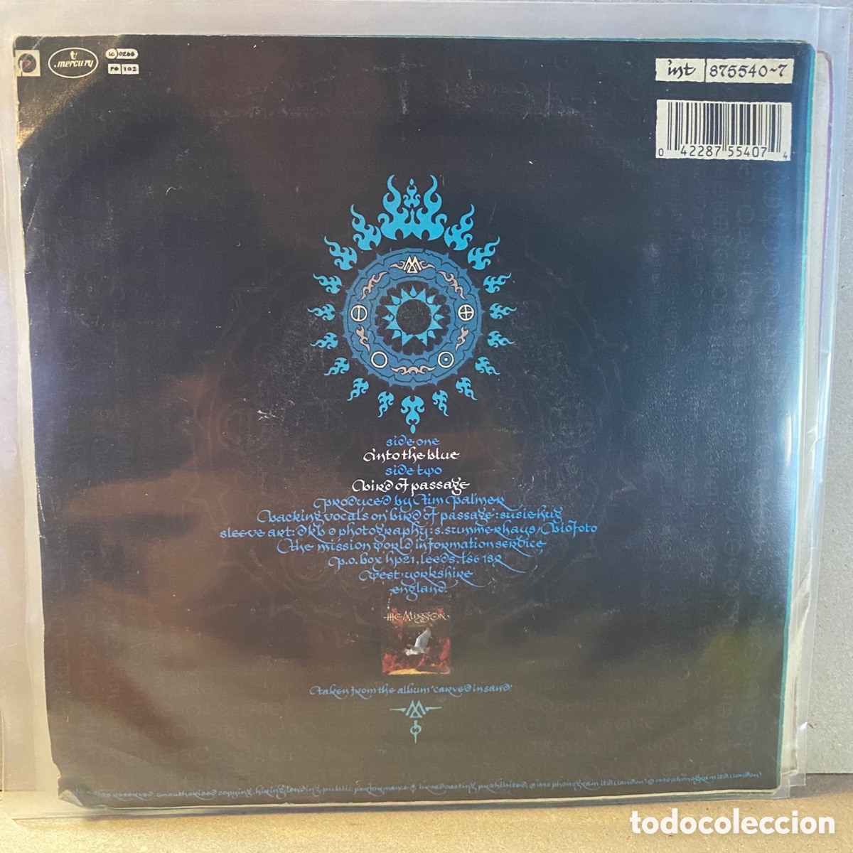 Discos de vinilo: The Mission - Into The Blue (7&rdquo;, Single) - Foto 2