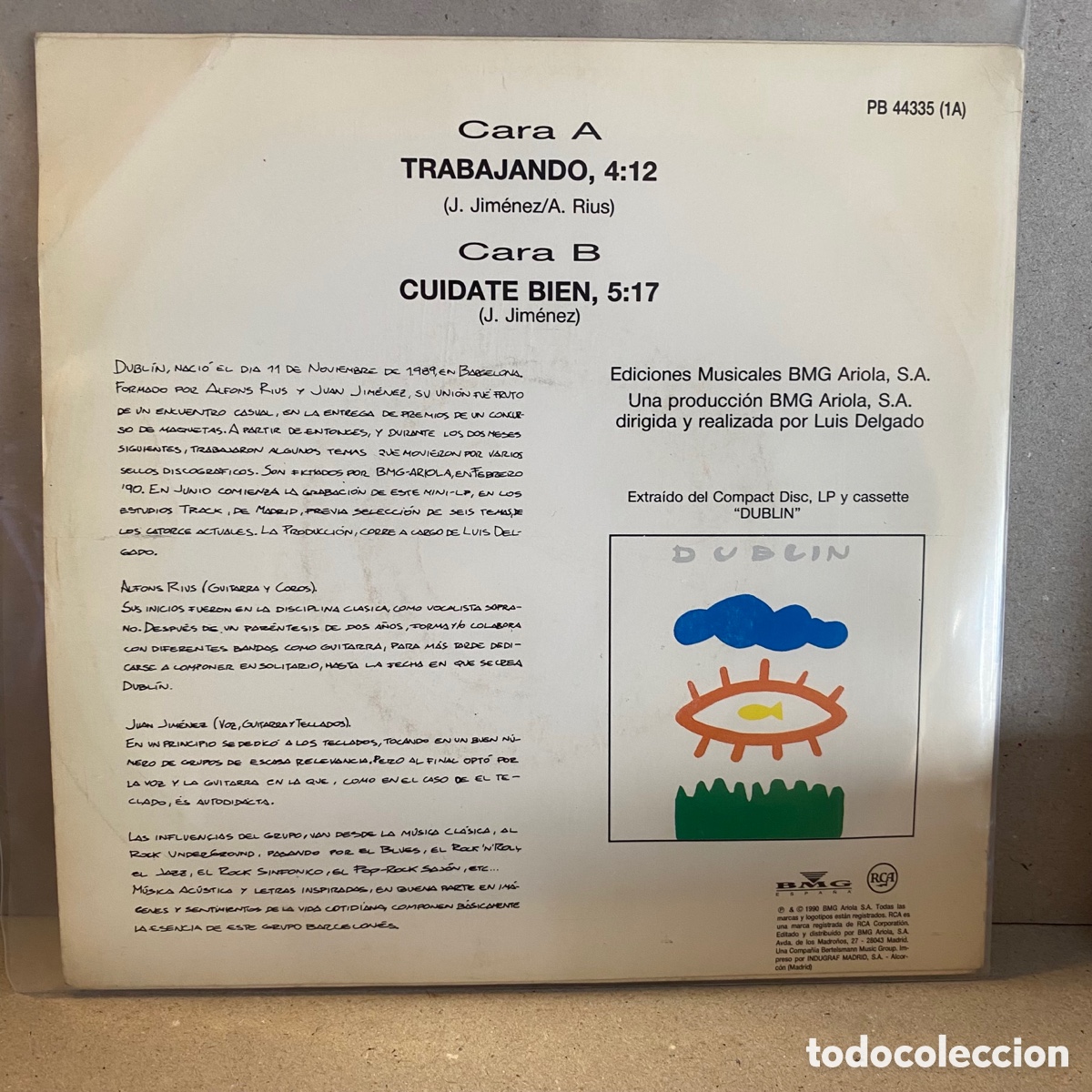 Discos de vinilo: Dubl&iacute;n - Trabajando (7&rdquo;, Single) - Foto 2